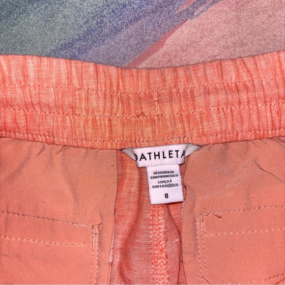 Athleta Retreat Linen Wide Leg Pant Sunset Glow size 8 Summer Beach - Picture 7 of 11